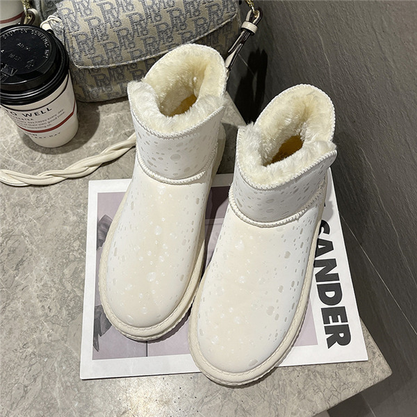 ショートブーツ ムートンブーツ レディース おしゃれ スノーブーツ キレイめ 裏起毛 内ボア 冬靴 防寒 もこもこ モカシン ファーブーツ 