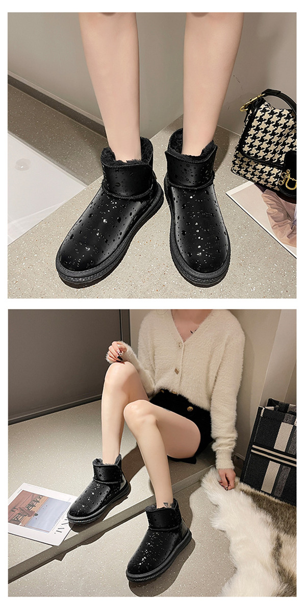 ショートブーツ ムートンブーツ レディース おしゃれ スノーブーツ キレイめ 裏起毛 内ボア 冬靴 防寒 もこもこ モカシン ファーブーツ 