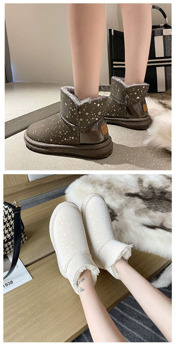 ショートブーツ ムートンブーツ レディース おしゃれ スノーブーツ キレイめ 裏起毛 内ボア 冬靴 防寒 もこもこ モカシン ファーブーツ 