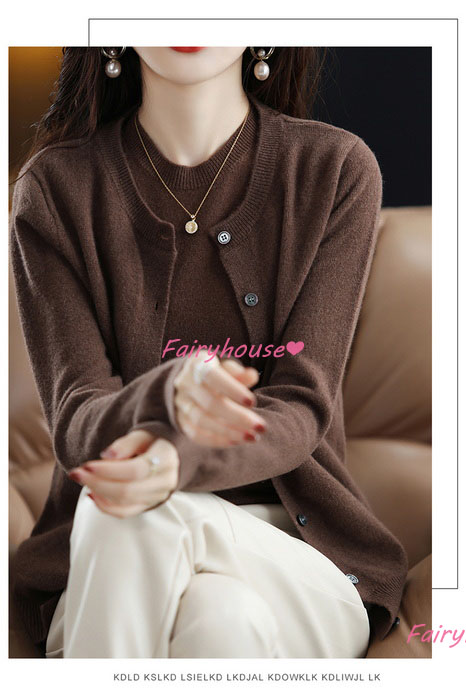 ニットカーディガン セットアップ レディース 秋冬 40代 長袖ニットコーディガン おしゃれ大人 ２点セット ショット丈セーター 無地カーディガン ニットベスト 