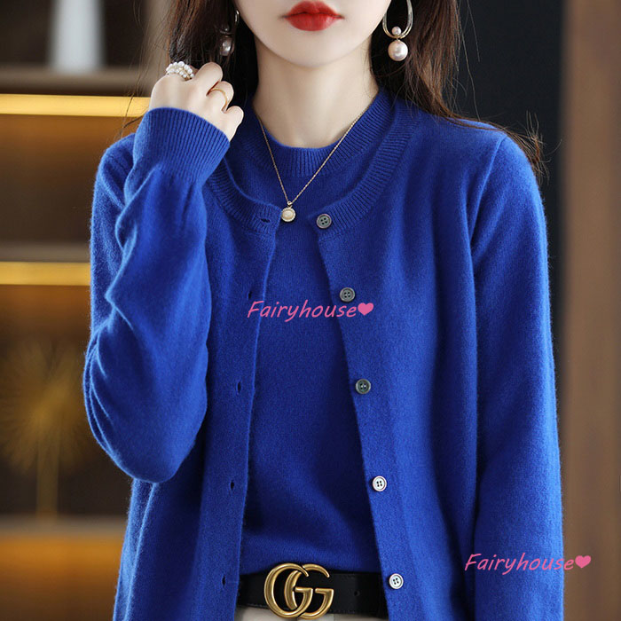 ニットカーディガン セットアップ レディース 秋冬 40代 長袖ニットコーディガン おしゃれ大人 ２点セット ショット丈セーター 無地カーディガン ニットベスト 