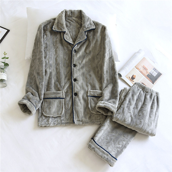 メンズ レディース 部屋着 パジャマ ケーブル柄 ルームウェア ペアパジャマ 寝巻き もこもこ 長袖 前開き 上下セット 秋 冬 冬 セットアップ 