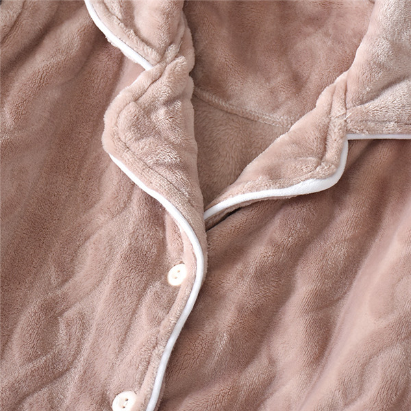 メンズ レディース 部屋着 パジャマ ケーブル柄 ルームウェア ペアパジャマ 寝巻き もこもこ 長袖 前開き 上下セット 秋 冬 冬 セットアップ 