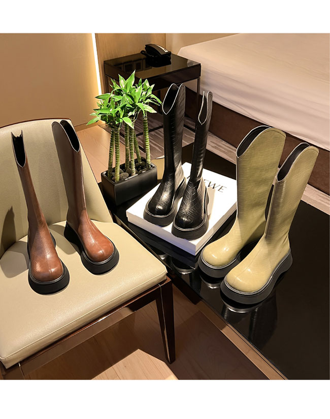 送料無料 ロングブーツ レディース ジョッキーブーツ 厚底 5.5CM 美脚 ワークブーツ 秋 エンジニアブーツ 厚底ブーツ ブーツ 後ろファスナー 冬 