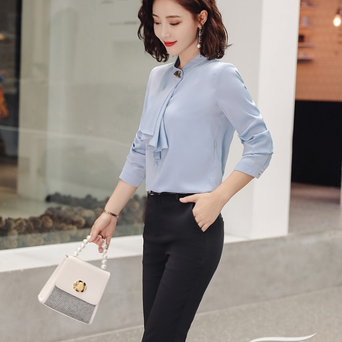 レディースシャツ オフィスシャツ 穏やかな3色選び トップス ブラウス 春夏 カジュアル風 オシャレ 着痩 きれいめ 