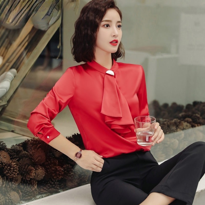 レディースシャツ オフィスシャツ 穏やかな3色選び トップス ブラウス 春夏 カジュアル風 オシャレ 着痩 きれいめ 