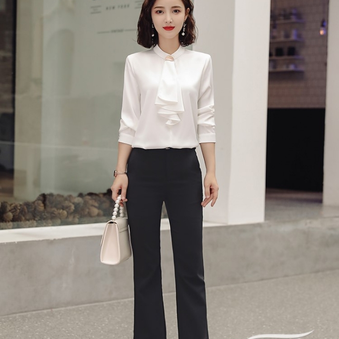 レディースシャツ オフィスシャツ 穏やかな3色選び トップス ブラウス 春夏 カジュアル風 オシャレ 着痩 きれいめ 