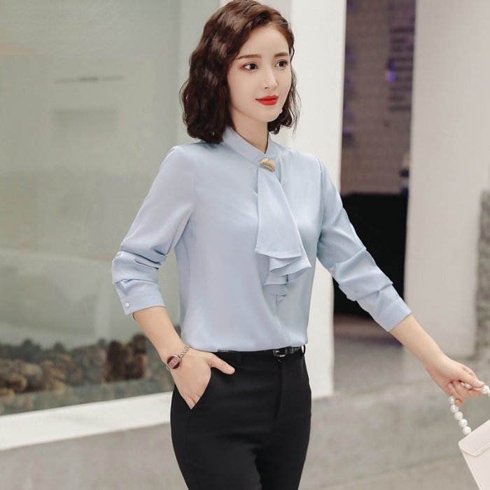 レディースシャツ オフィスシャツ 穏やかな3色選び トップス ブラウス 春夏 カジュアル風 オシャレ 着痩 きれいめ 