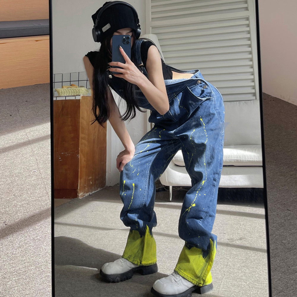 オールインワン サロペット デニムパンツ  