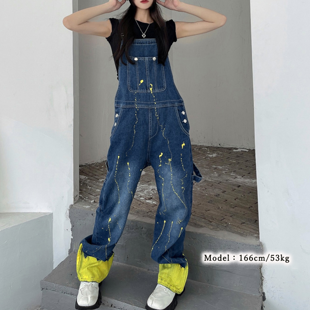 オールインワン サロペット デニムパンツ  