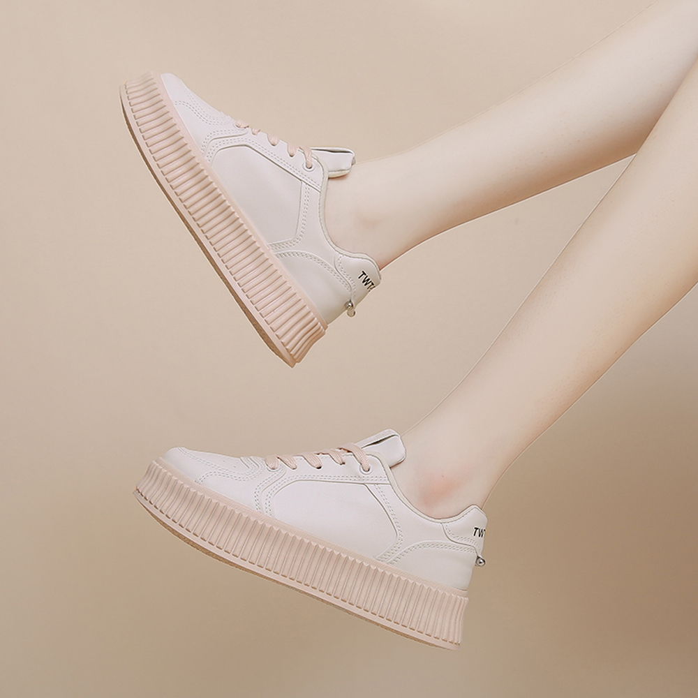 厚底スニーカー レディース ローカット靴  