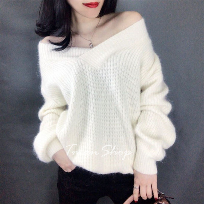 ニット レディース セーター プルオーバー Vネック 長袖 シンプル 無地 お洒落 オフィス 着痩せ トップス ニットソー 通勤OL 秋冬 ゆったり 大人 可愛い 