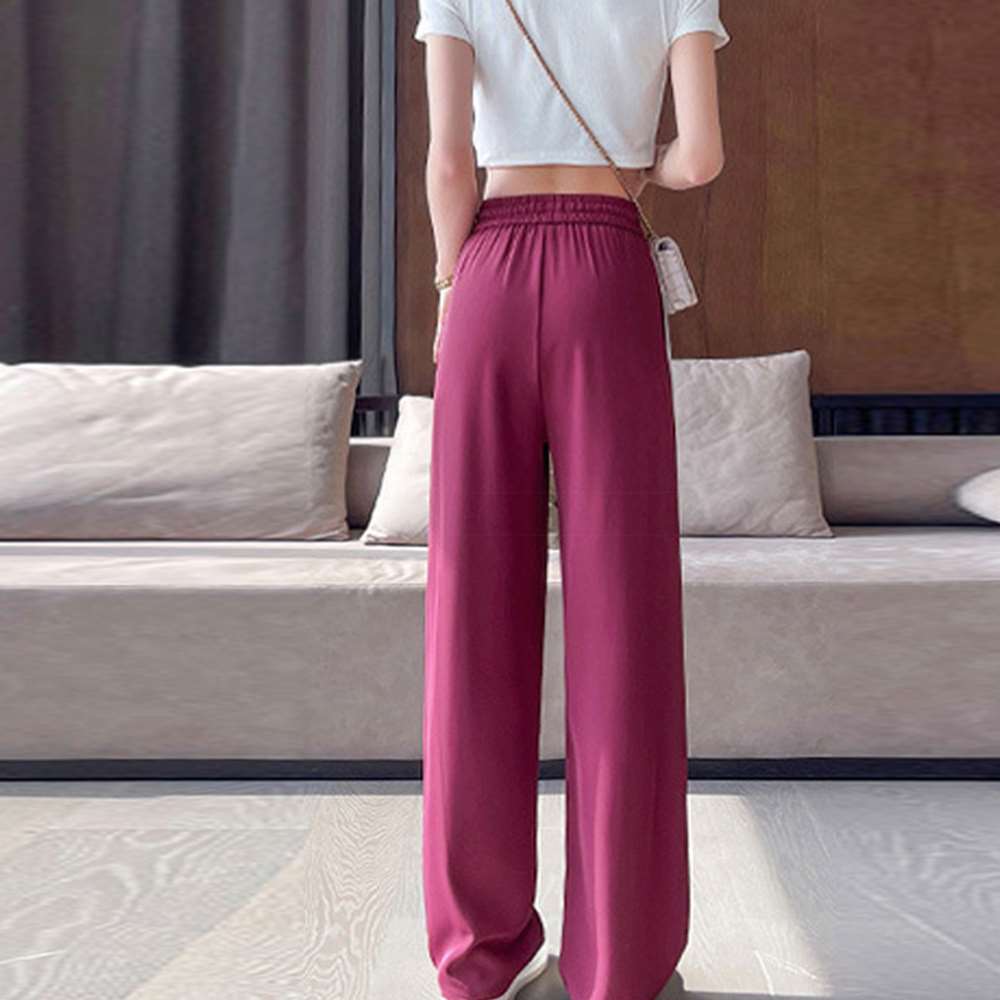 サイドライン セミワイド パンツ レディース  