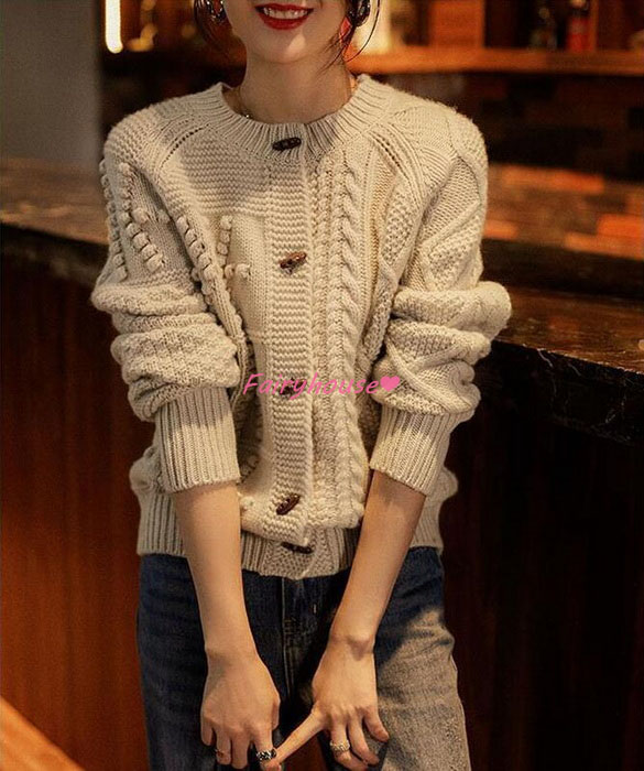 ニットカーディガン レディース 春秋冬 40代 長袖 ニットトップス 30代 ニットアウター おしゃれ韓国風 ショット丈セーター カーディガン コーディガン 50代 