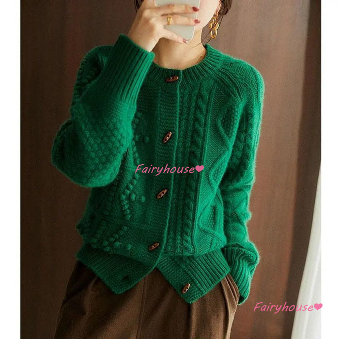 ニットカーディガン レディース 春秋冬 40代 長袖 ニットトップス 30代 ニットアウター おしゃれ韓国風 ショット丈セーター カーディガン コーディガン 50代 