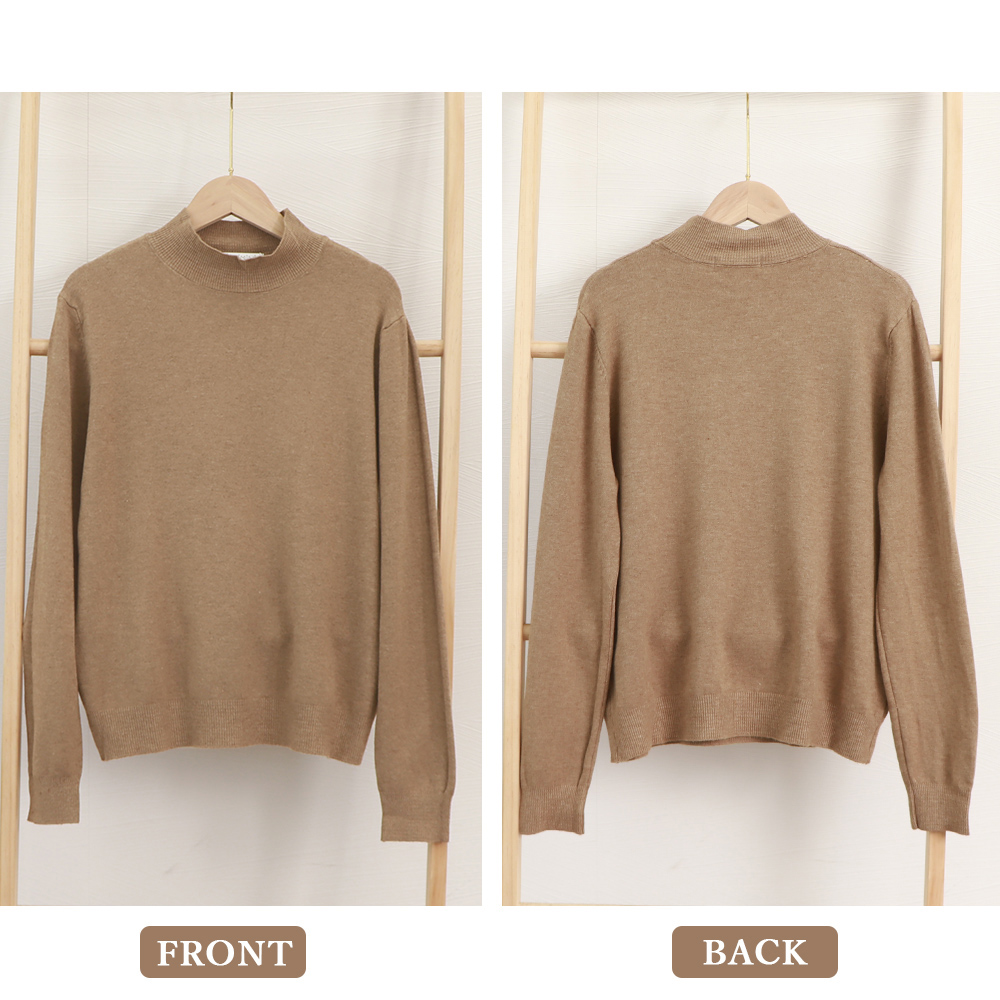 プチハイネックニットトップス レディース 。可  