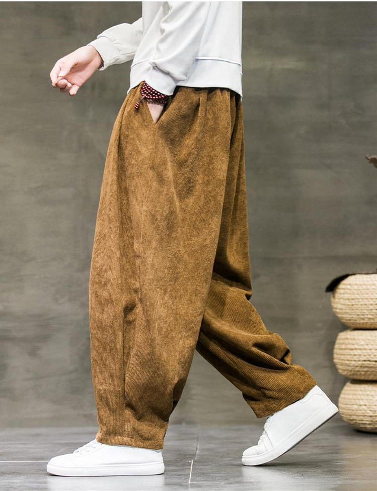 お取り寄せ商品 コーデュロイ パンツ 裏起毛 メンズ ゆったり 2XL ポケッ 4XL 夏 ロングパンツウエスト紐 5XL 大きいサイズ対応 L ボ長ズボン XL 3XL M 
