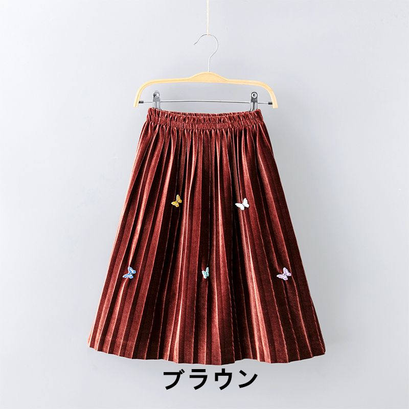 お取り寄せ商品 スカート キッズ プリーツスカート 490 100 子供スカート リボン付き 140 子供服 110 取り外し可 キッズスカート 120 130 可愛い 女の子 
