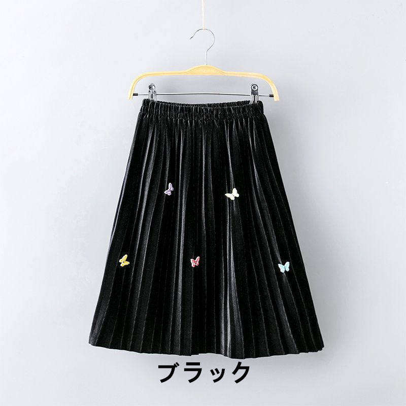 お取り寄せ商品 スカート キッズ プリーツスカート 490 100 子供スカート リボン付き 140 子供服 110 取り外し可 キッズスカート 120 130 可愛い 女の子 