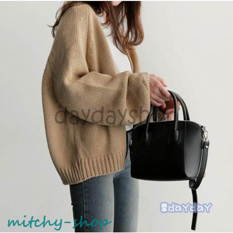 ニットカーディガン レディース 秋 カーディガン ニット セーター 30代 長袖 ショート丈 大きいサイズ 体型カバー ゆったり 20代 秋コート アウター 前開き 