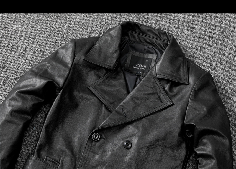 。ジャケット トレンチコート レザージャケット メンズ 革ジャン 。 秋冬 牛革 冬服 ロング丈 バイクジャケット 
