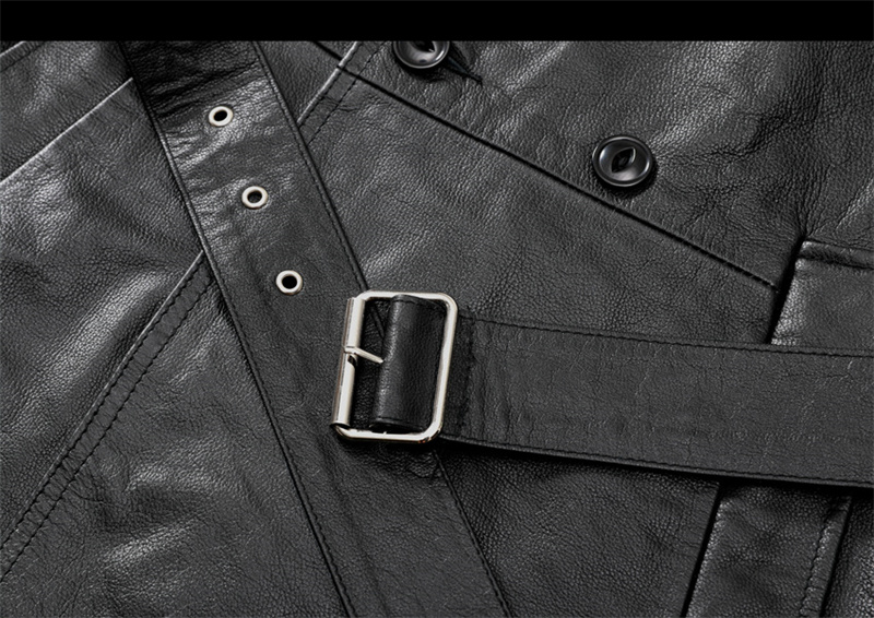 。ジャケット トレンチコート レザージャケット メンズ 革ジャン 。 秋冬 牛革 冬服 ロング丈 バイクジャケット 