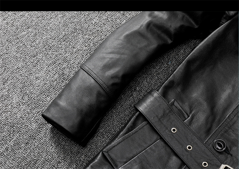 。ジャケット トレンチコート レザージャケット メンズ 革ジャン 。 秋冬 牛革 冬服 ロング丈 バイクジャケット 