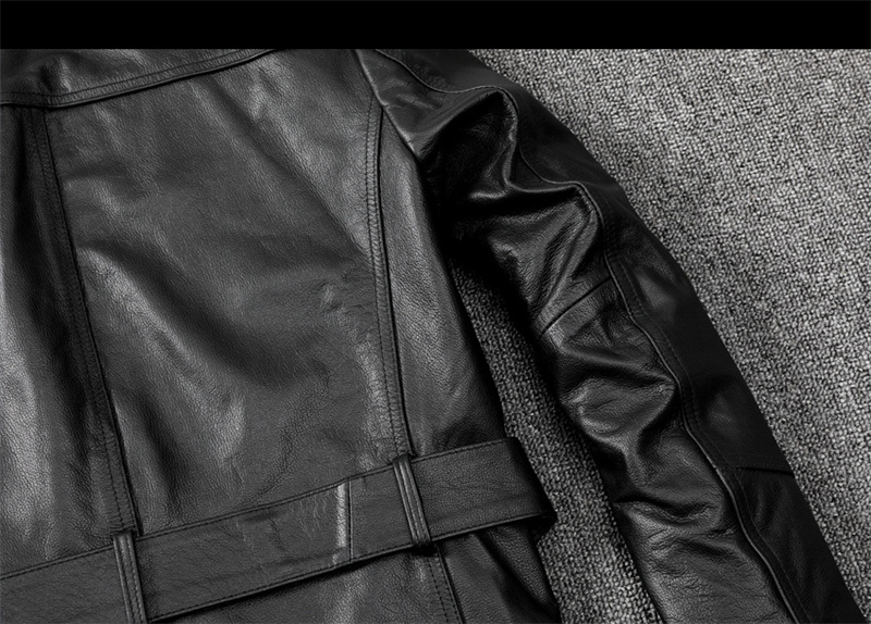 。ジャケット トレンチコート レザージャケット メンズ 革ジャン 。 秋冬 牛革 冬服 ロング丈 バイクジャケット 