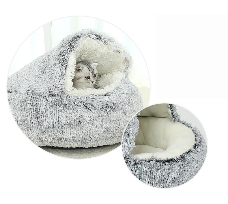 猫ハウス 猫ベッド ペットハウス ドーム型 ペットベッド 子犬 クッション 冬 寒さ対策 暖か ぐっすり眠る 滑り止め 柔らかい もこもこ 洗濯可能 ふわふわ 小型犬