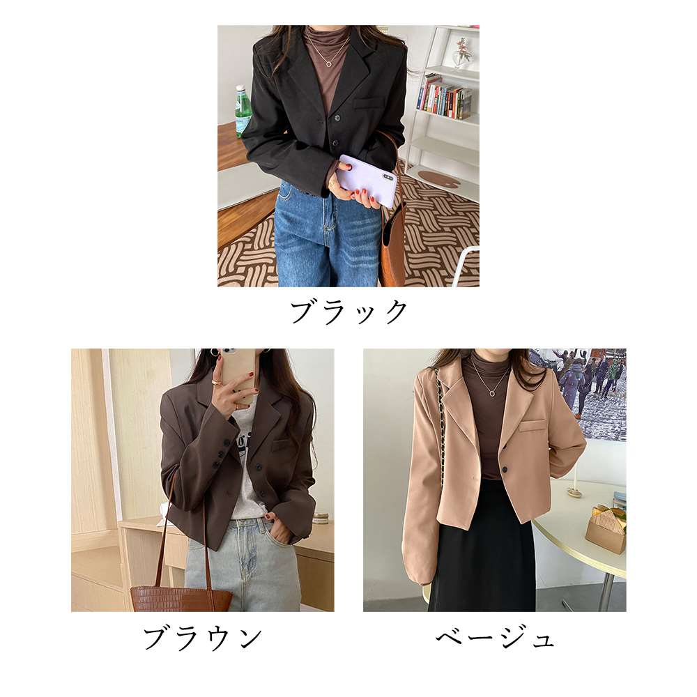 ジャケット レディース ショート丈 韓国  
