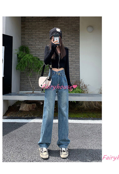 ジーンズ レディース デニムパンツ ストレート ジーパン ワイドパンツ ズボン ロングデニムワイドパンツ ハイウエスト 秋冬 オシャレ30代 春夏 ゆったり着痩せ 