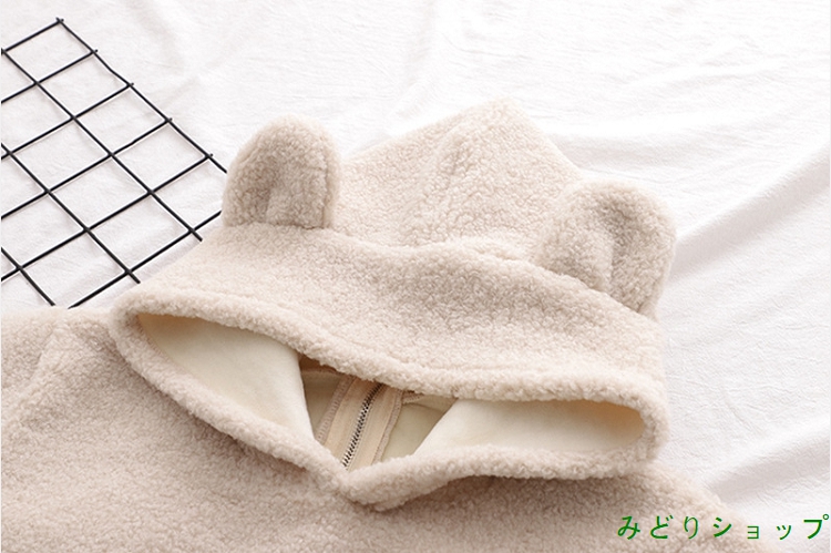 裏起毛 裏ボア 熊くま モコモコ 長袖 森ガール レディース 