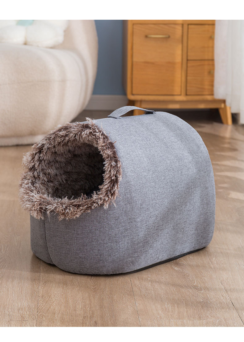 キャットハウス 犬ハウス 猫ハウス 犬ベッド 猫ベッド 冬 ふかふか 洗える 小型犬 暖かい寝床 冬 ぐっすり眠れる ペットハウス 小動物用 保温防寒 ドーム型 