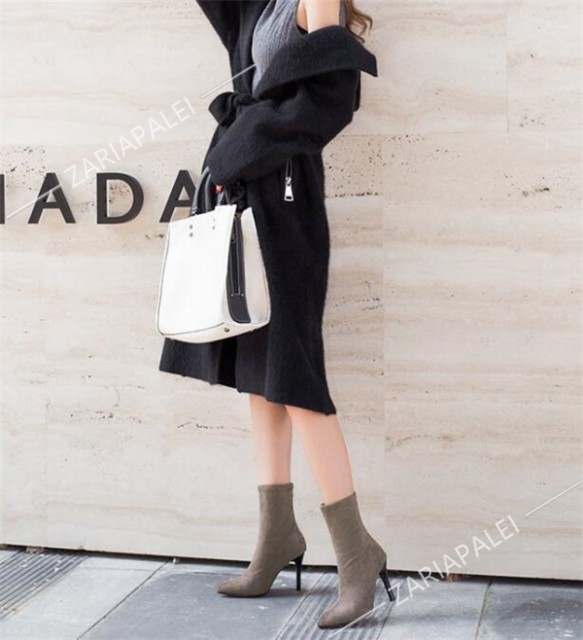 ショートブーツ レディース ピンヒール 9CMヒール ショートブーツ ヒール 秋冬用 秋冬靴 レディース 滑り止め ハイヒール 美脚 