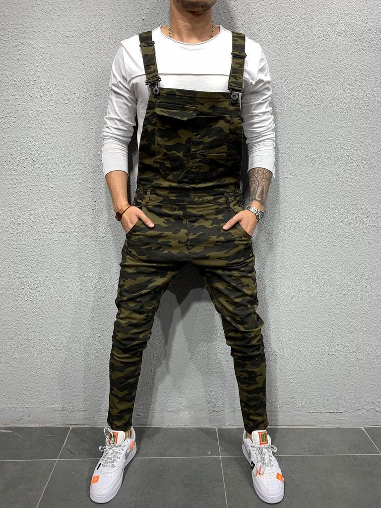 サロペット オーバーオール メンズ スキニー パンツ スリム アメカジ カッコイイ おしゃれ アウトドア 春 デニム 細身 オールインワン 秋 迷彩 無地 きれいめ 