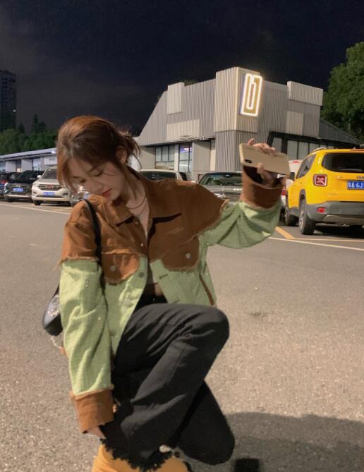 切替 異素材 デニム ジャケット ジージャン 韓国 レディース Y2K オルチャン 原宿系 ダンス衣装 HIPHOP ストリート 