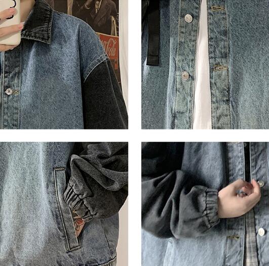 バイデニム ジャケット ジージャン 韓国 ストリート HIPHOP Y2K レディース 原宿系 ダンス衣装 