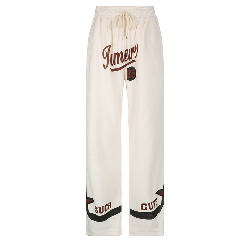 ロゴ 星柄 ロングパンツ ジャージ 韓国 ストリート HIPHOP K-POP 衣装 ダンス レディース 原宿系 