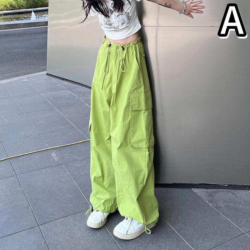カーゴパンツ ワイドパンツ ドロスト 韓国 ストリート HIPHOP ダンス レディース K-POP 衣装 原宿系 オルチャン 
