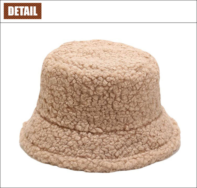 帽子 バケットハット ボア 秋冬 。送料無料 ホワイト ブラック テラコッタ イエロー アイボピンク ブルー ベージュ 
