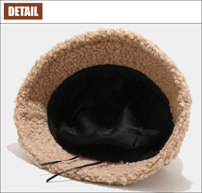 帽子 バケットハット ボア 秋冬 。送料無料 ホワイト ブラック テラコッタ イエロー アイボピンク ブルー ベージュ 