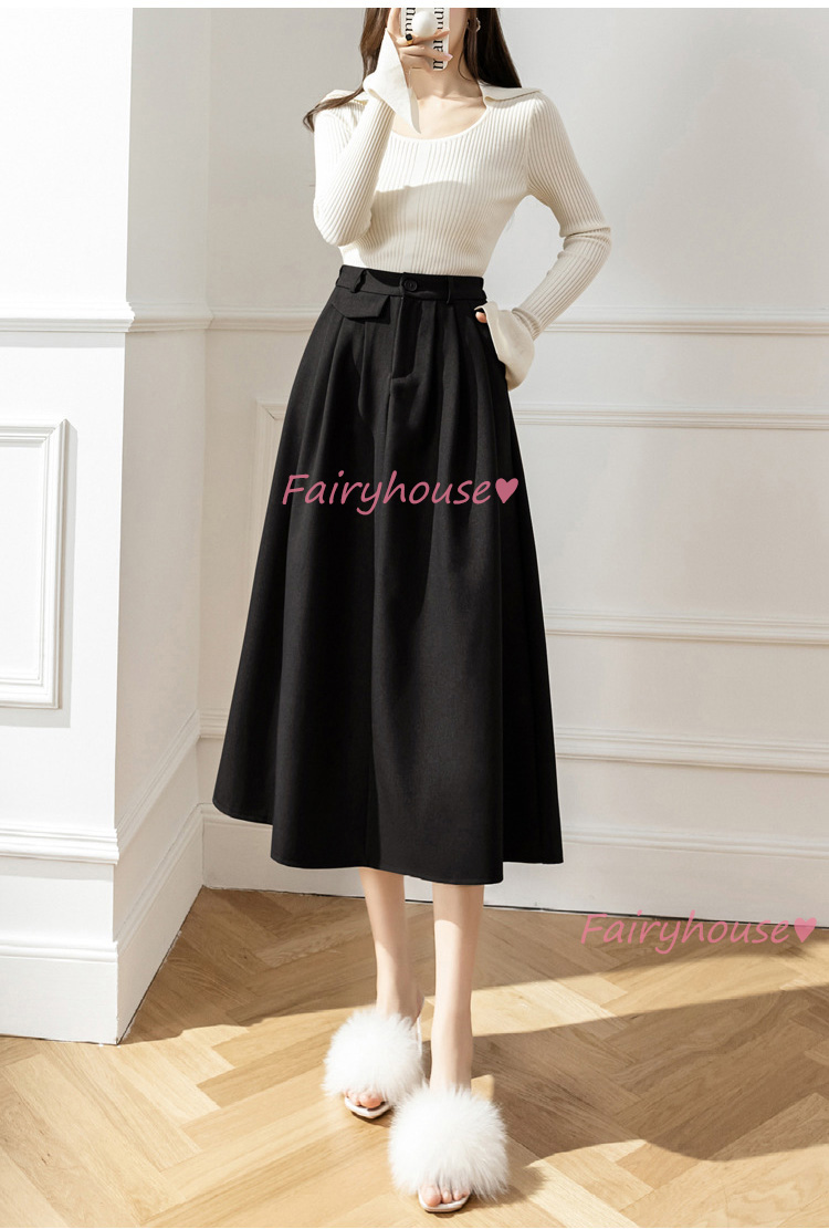 スカート マキシ丈 秋冬 Aラインスカート 無地 フレアスカート ラシャ オシャレ ロング丈スカート ハイウェストボ大人 40代 通勤OL レディース 50代 