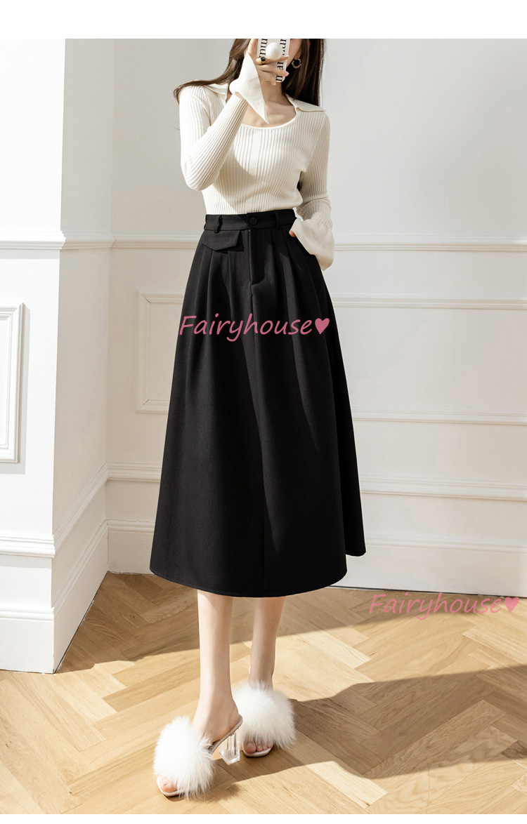 スカート マキシ丈 秋冬 Aラインスカート 無地 フレアスカート ラシャ オシャレ ロング丈スカート ハイウェストボ大人 40代 通勤OL レディース 50代 