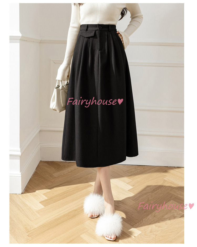 スカート マキシ丈 秋冬 Aラインスカート 無地 フレアスカート ラシャ オシャレ ロング丈スカート ハイウェストボ大人 40代 通勤OL レディース 50代 