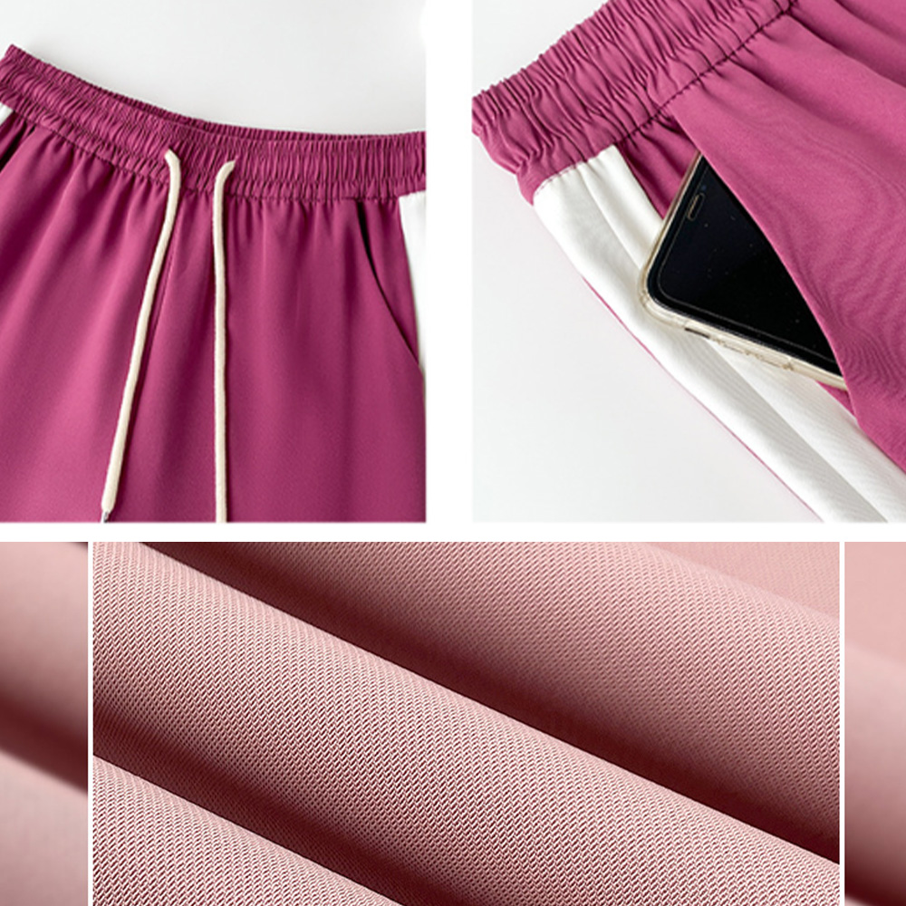 サイドライン セミワイドパンツレディース 。可  