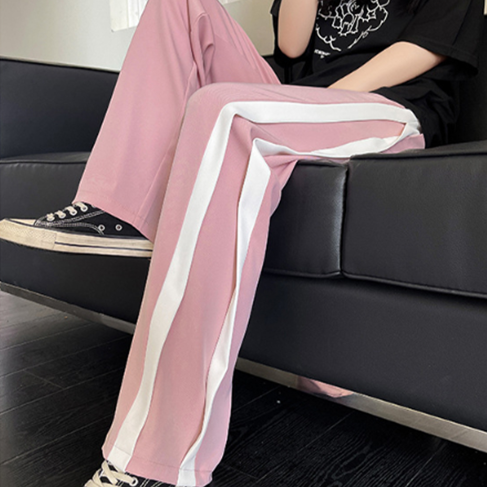 サイドライン セミワイドパンツレディース 。可  