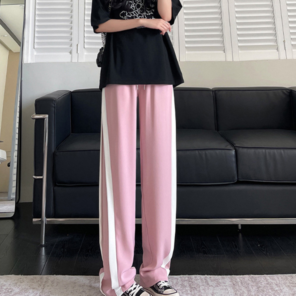 サイドライン セミワイドパンツレディース 。可  