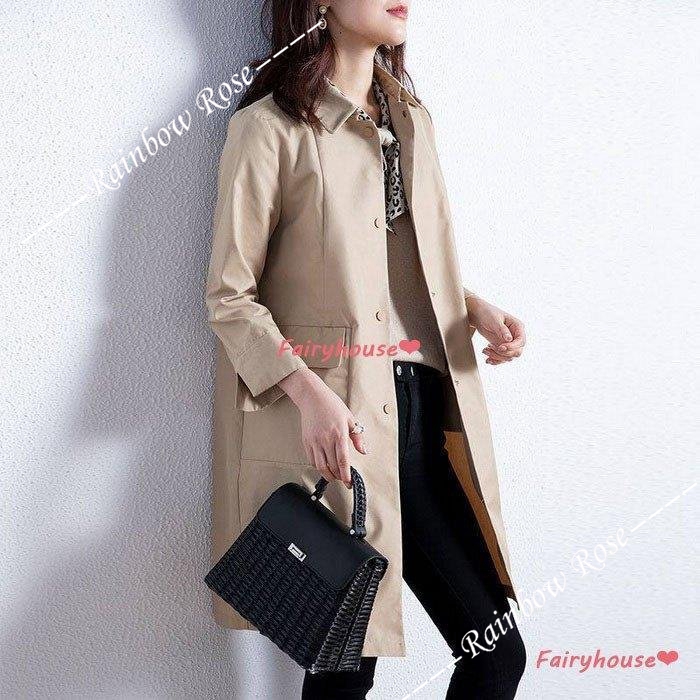 トレンチコート レディース 40代 ロングジャケット 春コート ゆったりアウター 通勤 オシャレ大きいサイズ 秋服 30代50代 カジュアル韓国風 