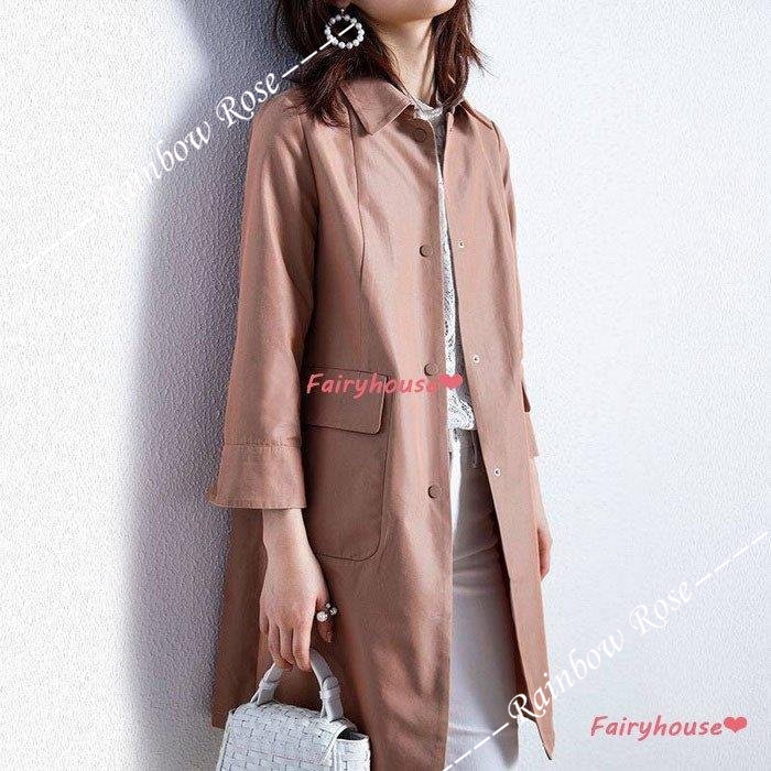 トレンチコート レディース 40代 ロングジャケット 春コート ゆったりアウター 通勤 オシャレ大きいサイズ 秋服 30代50代 カジュアル韓国風 