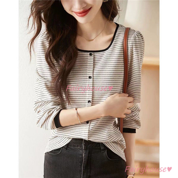 レディース 40代 秋 配色 長袖 切り替えトップス 通勤 30代 着痩せ 50代 プルオーバーカジュアル 韓国風 可愛い 